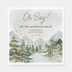 Let the Adventure Begin Woodland Baby Shower Napkin