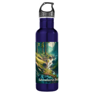 Let the Adventures Begin   Camping Themed 710 Ml Water Bottle