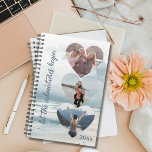 Let the Adventures Begin Friends Travel Photos Planner<br><div class="desc">Embark on your next adventure in style with our Friends Adventure Travel Planner, designed to keep you organized and inspired on your journeys. Featuring a tranquil beach scene backdrop, this planner sets the tone for unforgettable travels. The front cover showcases three heart-shaped photo templates, allowing you to personalize it with...</div>