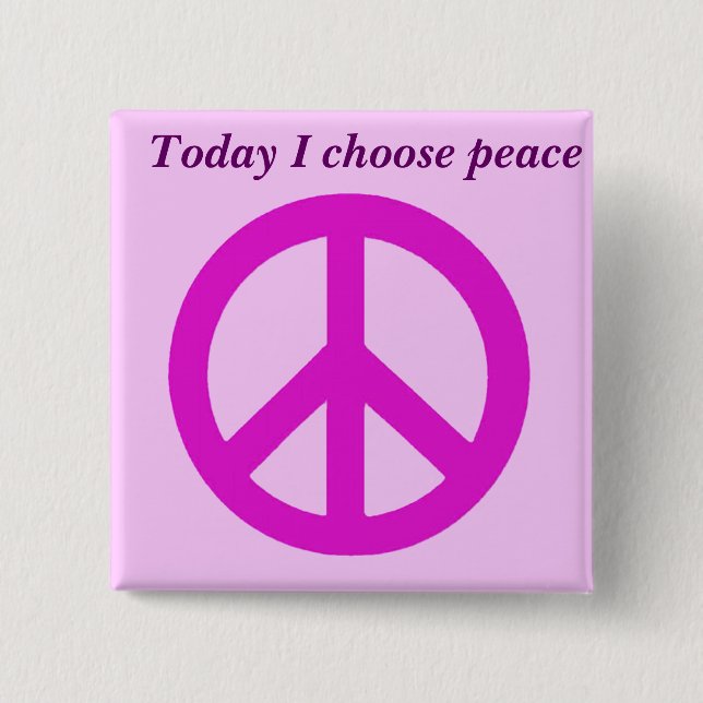 Let the be peace_ 2 inch square button (Front)