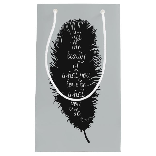 Let the Beauty Feather Small Gift Bag (Front)