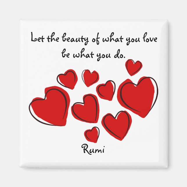 Let the beauty Rumi Magnet (Front)