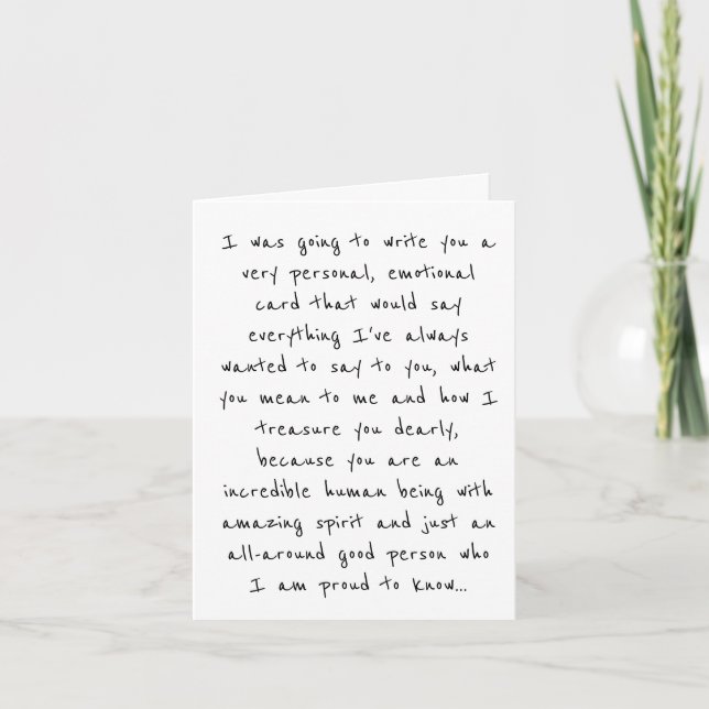 Let the Card People Write It Card (Front)