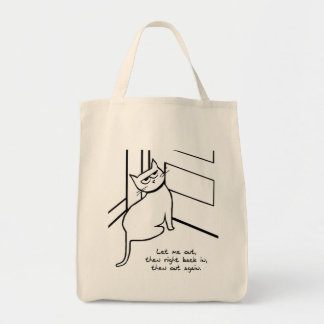Let the Cat Out - Funny Cat Gift for Cat Lovers Tote Bag