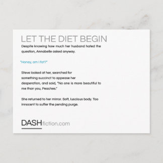 Let the Diet Begin Postcard