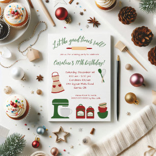 Let the Good Times Roll! Baking Birthday Party Invitation