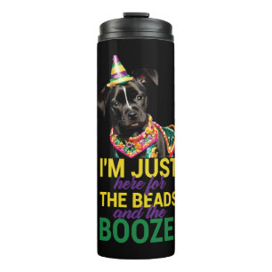 Let The Good Times Roll - Funny Mardi Gras Dogs Thermal Tumbler