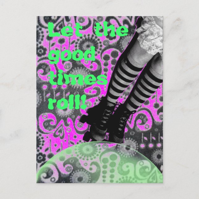 Let the good times roll! invitation postcard (Front)