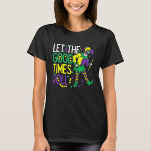 Let The Good Times Roll Jester Bead Mardi Gras Par T-Shirt