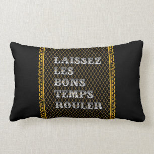 Let the Good Times Roll Mardi Gras Lumbar Pillow