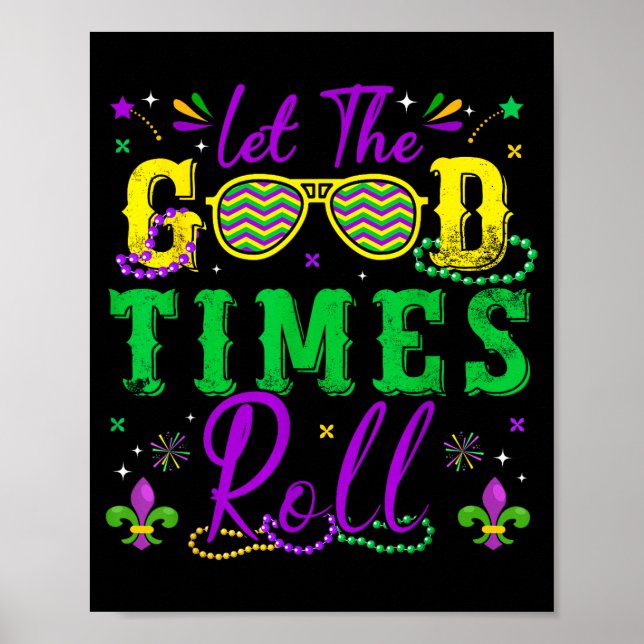 Let The Good Times Roll Mardi Gras New Orleans Men Poster (Front)