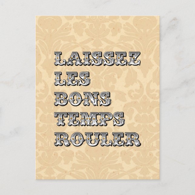 Let the Good Times Roll Mardi Gras Postcard (Front)