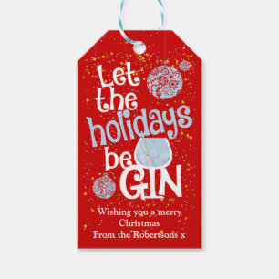 Let The Holidays BeGin Funny Christmas Gift Tags