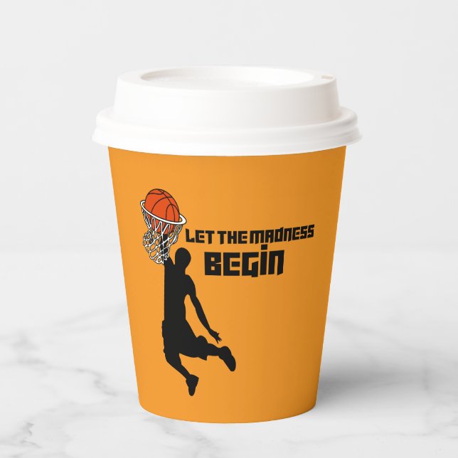 Let the madness begin March Madness Party  Paper Cups (Front)