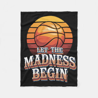 Let The Madness Begin Sketll  Fleece Blanket