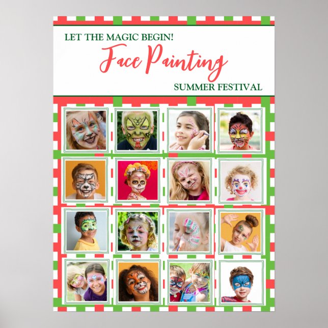 Let the Magic Begin! Custom Face Painting Summer Poster (Front)