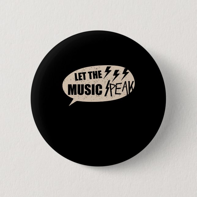 Let The Music Peak 2 Inch Round Button (Front)