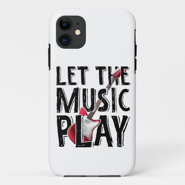 Let The Music Play Electric Guitar Case-Mate iPhone Case (Back)