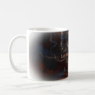 🔥 Let the Music Rise Burning Guitar Mug