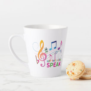 Let The Music Speak, Musical Notes Latte Mug