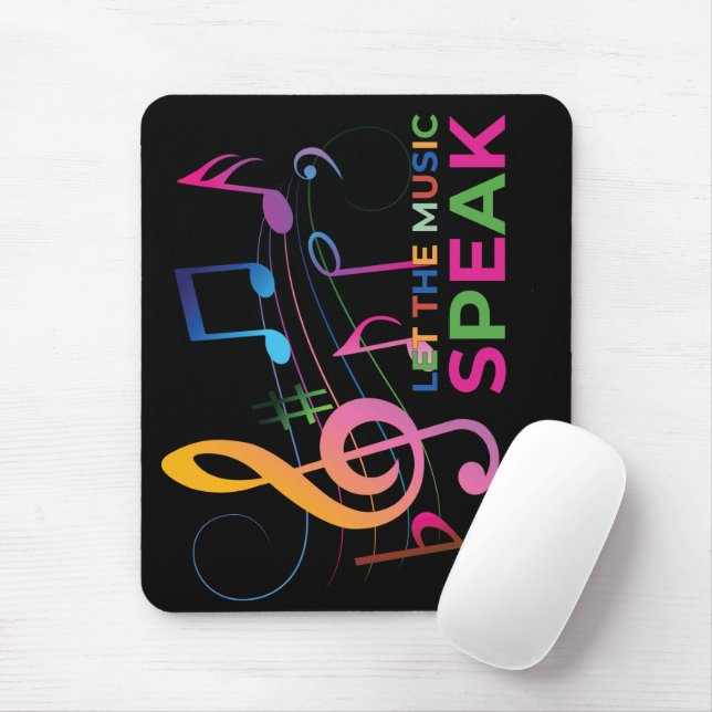 Let The Music Speak, Musical Notes Mouse Pad (With Mouse)