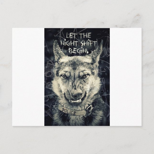 let the night shift beginart postcard (Front)