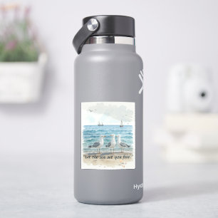 Let the Sea Set You Free – Beach and Seagull Water