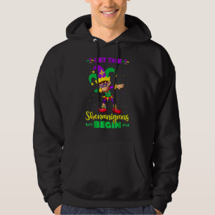 Let The Shenanigans Begin Dabbing Boy Jester Mardi Hoodie