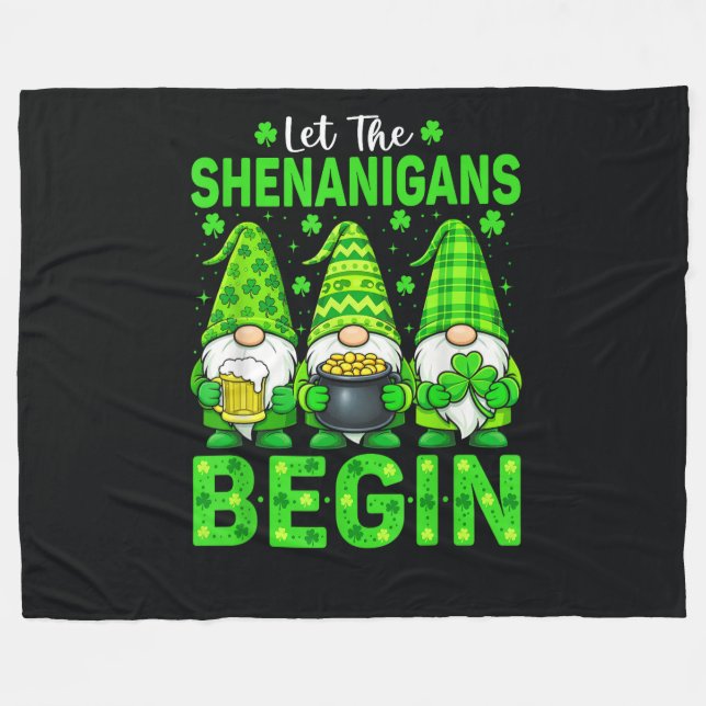 Let The Shenanigans Begin Fleece Blanket (Front (Horizontal))