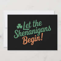 Let The Shenanigans Begin Funny Irish St Patricks