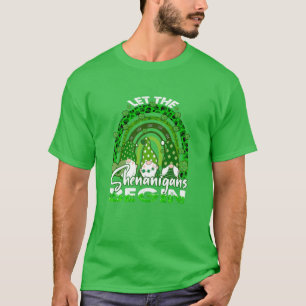 Let The Shenanigans Begin Gnome Rainbow St Patrick T-Shirt