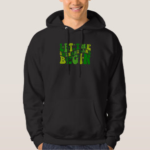 Let The Shenanigans Begin Groovy St Patrick's Kids Hoodie
