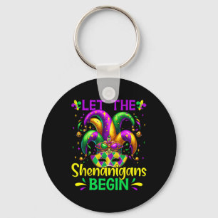 Let The Shenanigans Begin Mardi Gras Keychain