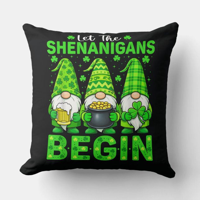 Let The Shenanigans Begin Throw Pillow (Front)