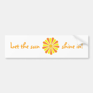 Let the sun shine in! Orange Yellow Burst stickers