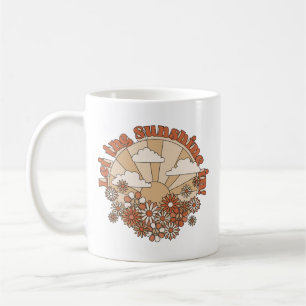 Let the Sunshine In Groovy Daisy Hippie Flowers Coffee Mug