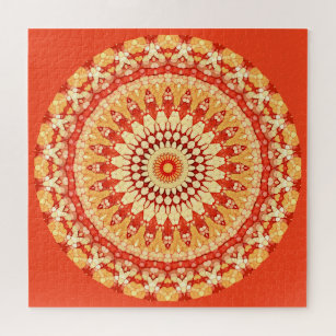 Let The Sunshine In Modern Mandala Art Pattern Jigsaw Puzzle