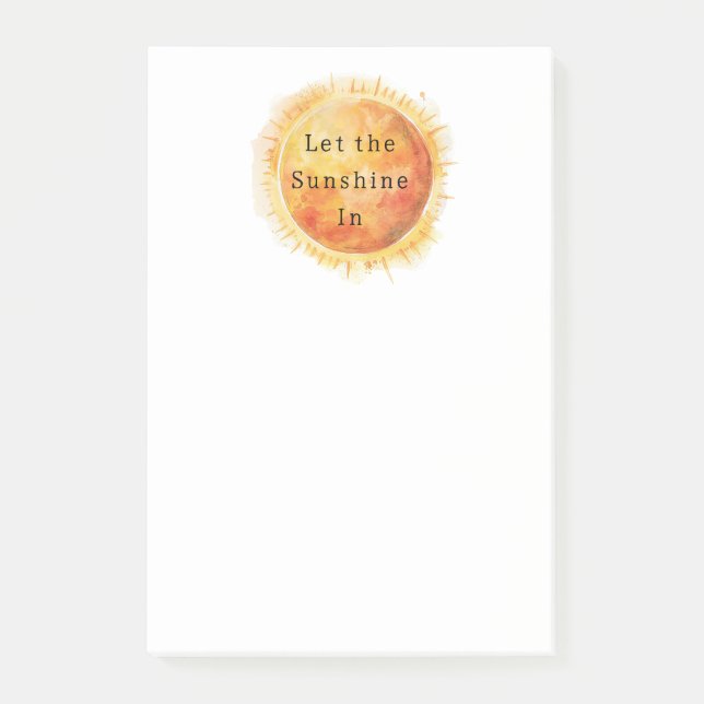 Let the Sunshine In Sun Post-it Notes (Front)