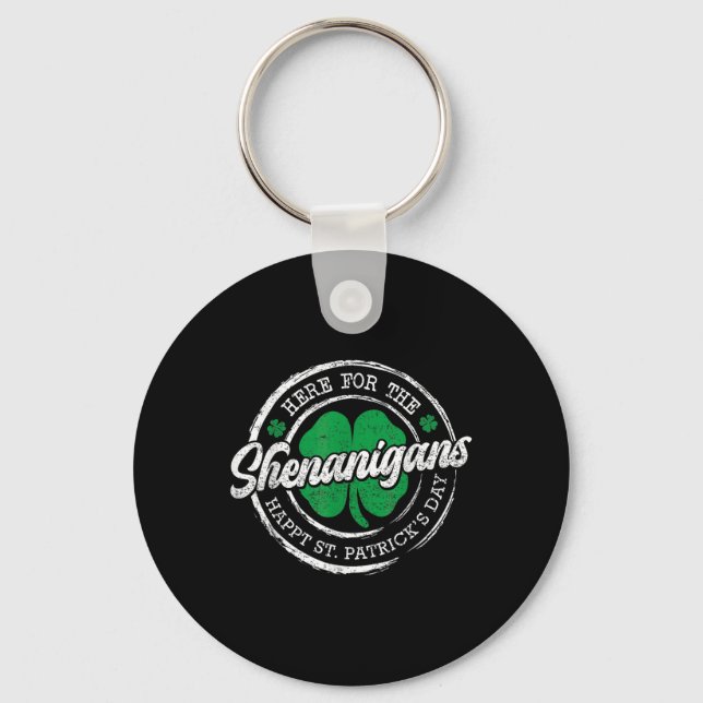 Let The The Shenanigans Begin St Patricks Day Wome Keychain (Front)