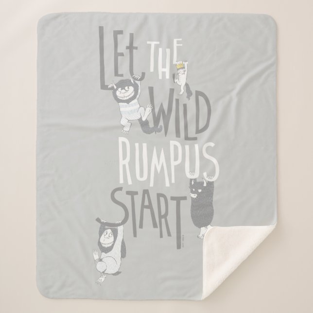 Let the Wild Rumpus Start Sherpa Blanket (Front)