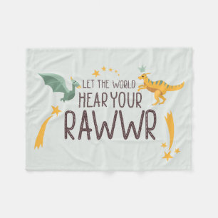 Let the World Hear Your Roar Fleece Blanket