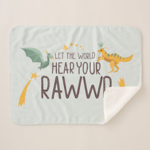 Let the World Hear Your Roar Sherpa Blanket