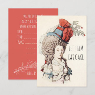 Let Them Eat Cake Birthday Party Invitations