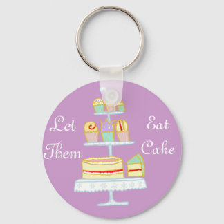 Let Them Eat Cake Keychain