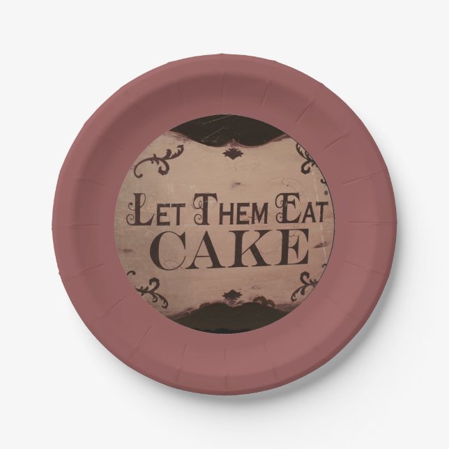 Let them eat cake paper plate (Front)