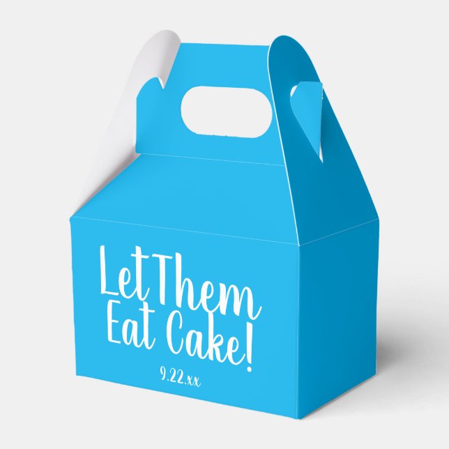Let Them Eat Cake Wedding Take Home Boxes (Front Side)
