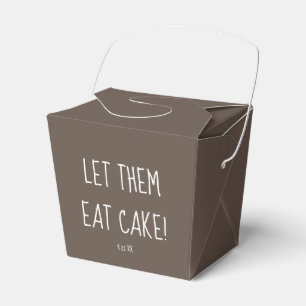 Let Them Eat Cake Wedding Take Home Boxes