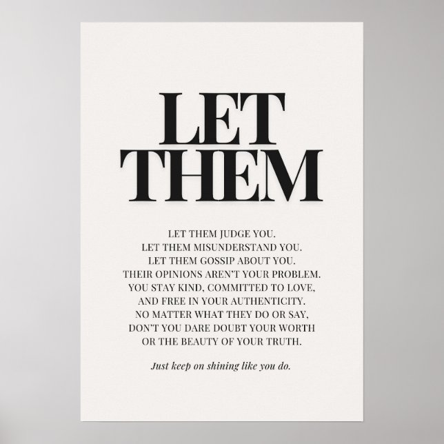Let Them – Inspirational Quote Poster (Front)