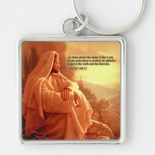 Let Them Praise the Name of the Lord Keychain
