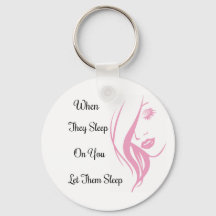 Let Them Sleep Basic Button Keychain